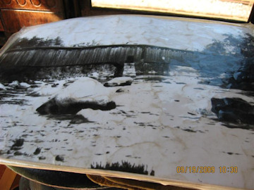 Picture of the long-gone railroad covered bridge