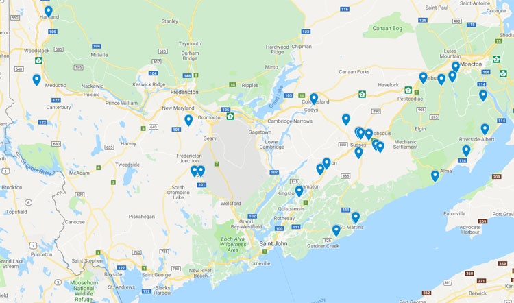 Google map of the tour