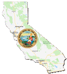 Google map of California with seal