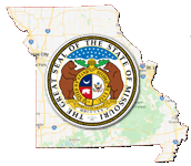 Missouri State Map with Seal