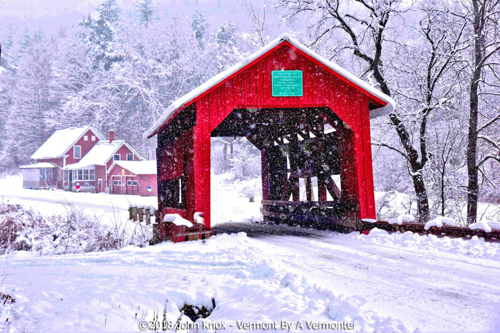 Upper Cox Brook Covered Bridge - John H. Knox