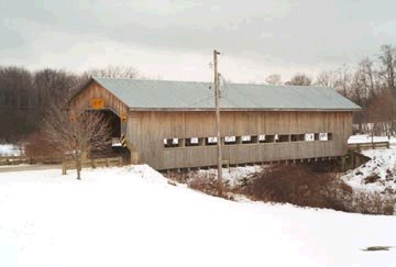 Caine Road Bridge, Ashtabula County, Ohio Photo by Chuck & Nancy Knapp 01-11-02