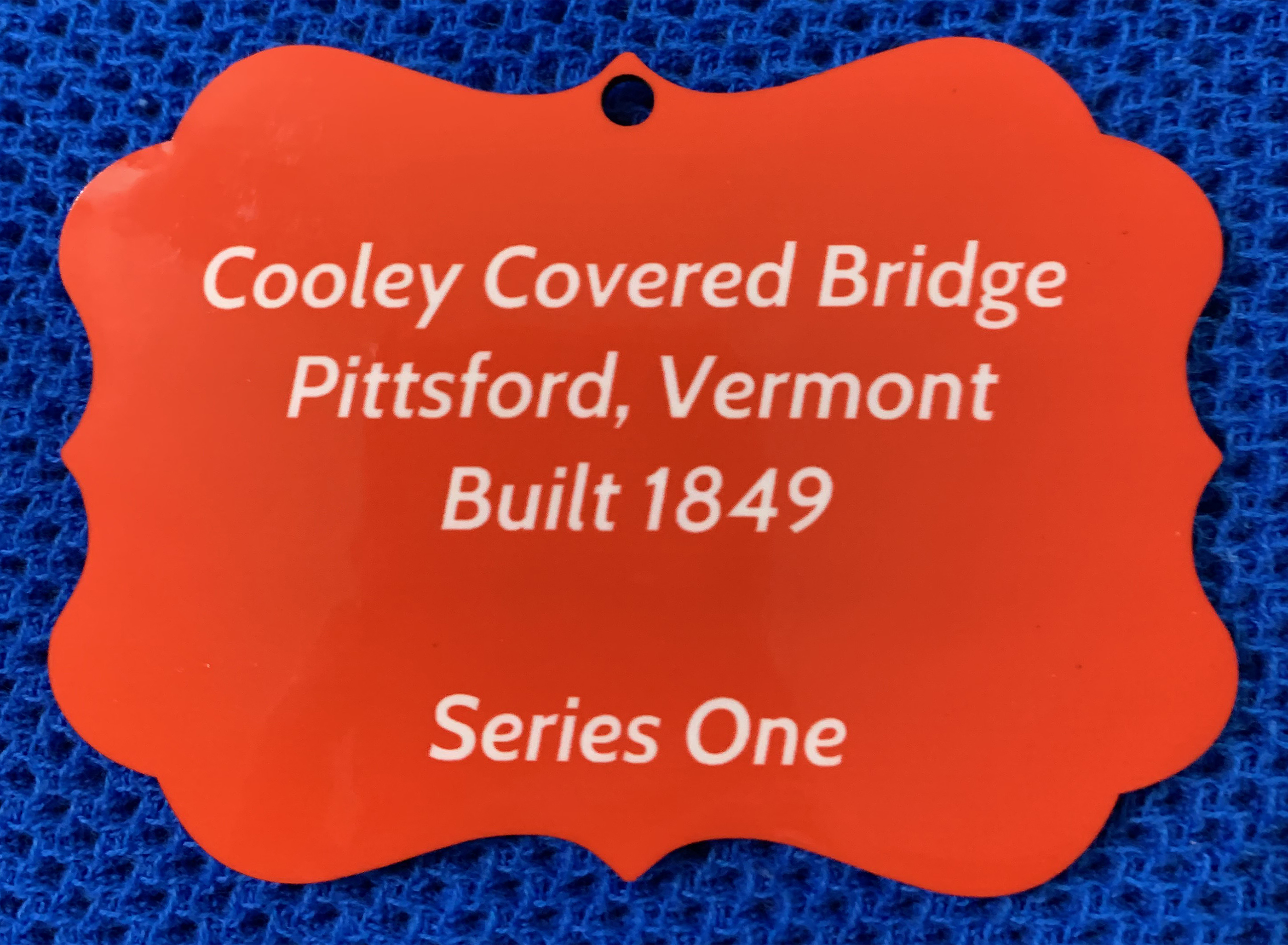 Cooley Covered Bridge ornament - back