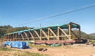 Hamden Covered Bridge truss side view