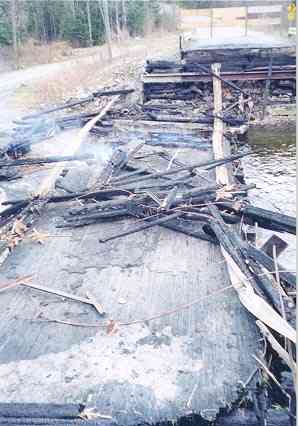 Keenan Covered Bridge Ruins Photo by Pat Cook