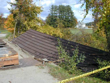Smith Bridge blown down