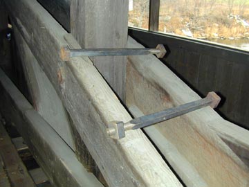 Village Bridge - The new through-bolts