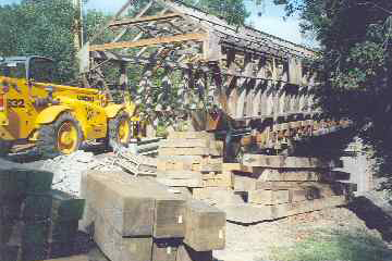 Union Village CB - New timbers, stacked.