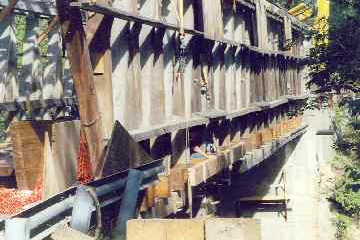 Union Village CB - Moving timber into place