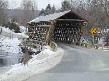 Cooley Covered Bridge Rehab Photo by Joe Nelson December 14, 2003