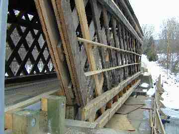 Cooley Covered Bridge Rehab Photo by Joe Nelson December 14, 2003