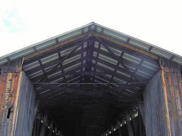 Mount Orne Covered Bridge NH portal damage