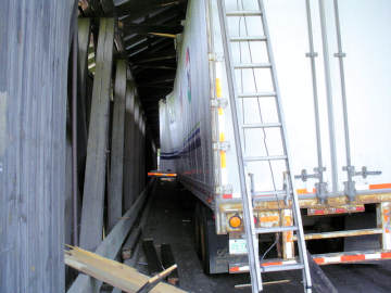 Mount Orne Covered Bridge Damaged by Truck June 6, 2006