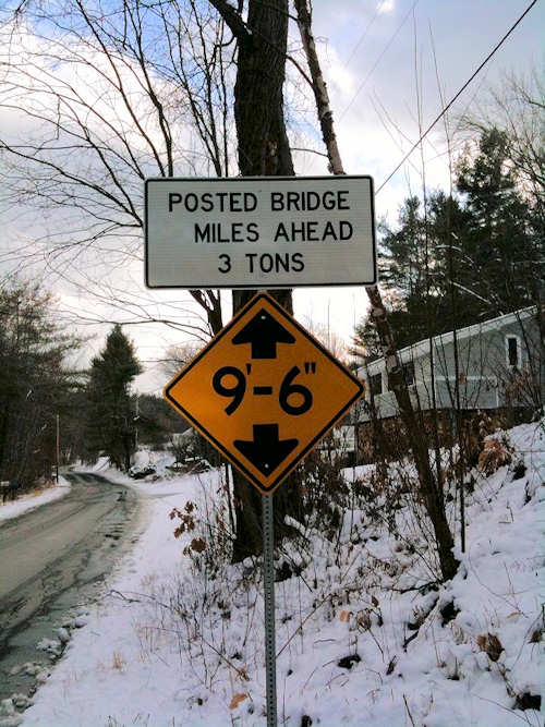 Bartonsville Bridge Signage, North Approach Photo by Ray Hitchcock Dec. 8, 2009