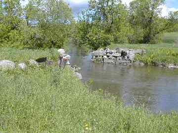 A view of the cut stone abutments Photo by Joe Nelson