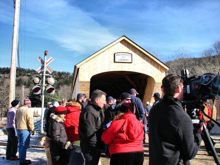 Bartonsvill Covered Bridge - Governor Shumlin