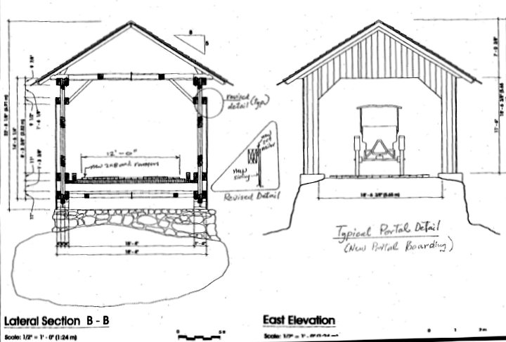 Brown Covered Bridge - Portal Ends