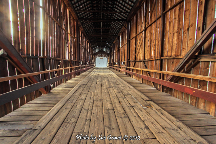 Honey Run Covered Bridge Interior - Sue Graue
