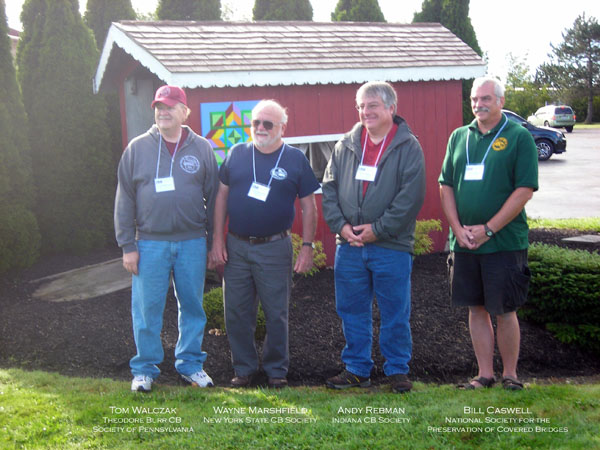 Presidents of four Covered Bridge Societies