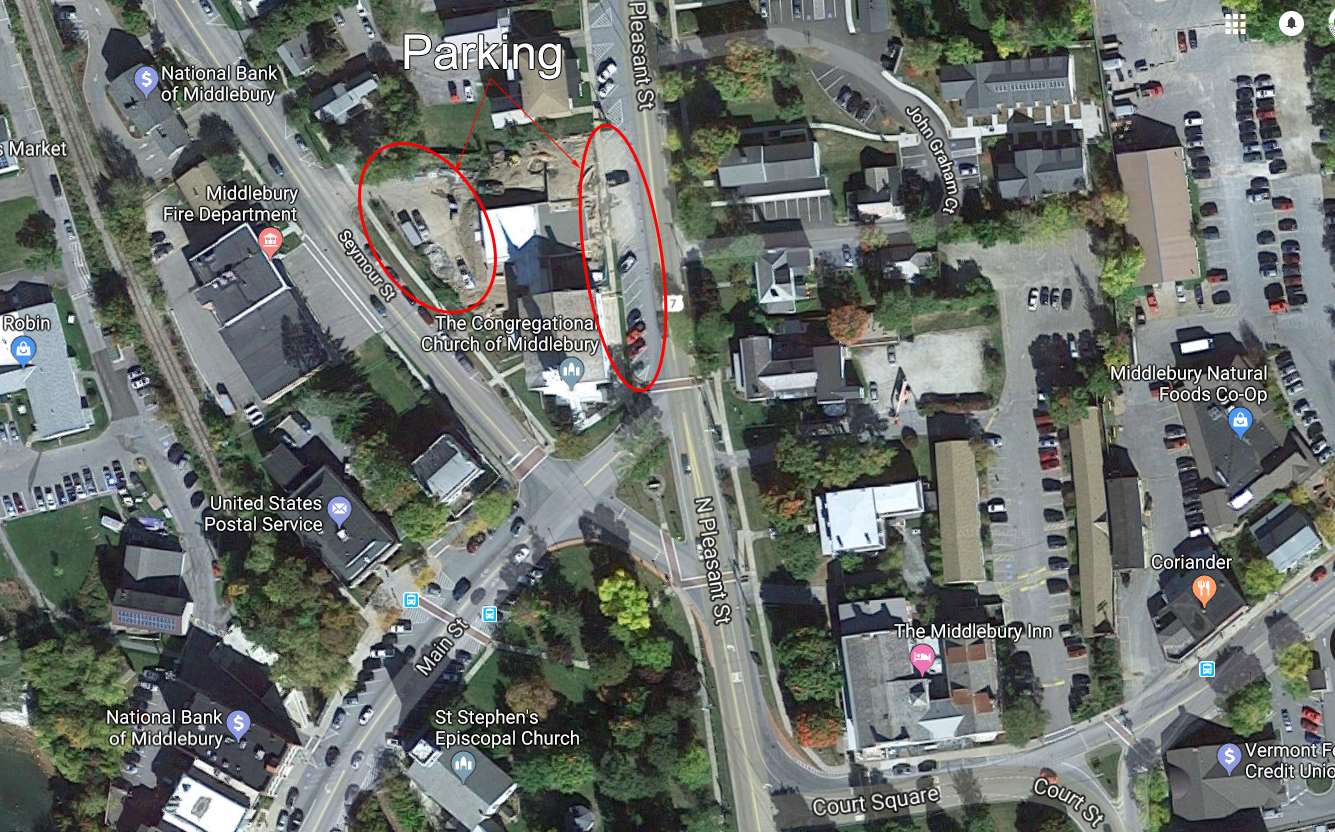 Map of Middlebury Congregational Church Middlebury, Vermont