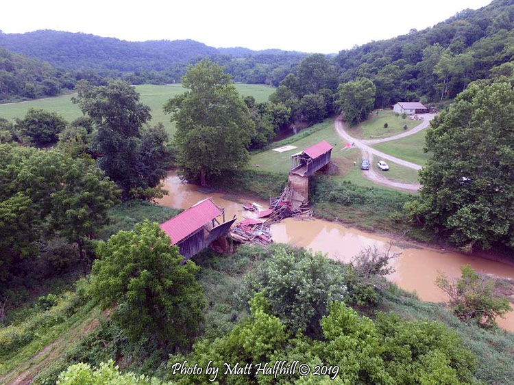 Knowlton CB Collapse Drone View - Matt Halfhill