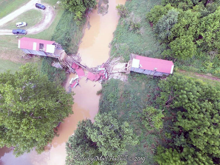 Knowlton CB Collapse Drone View - Matt Halfhill
