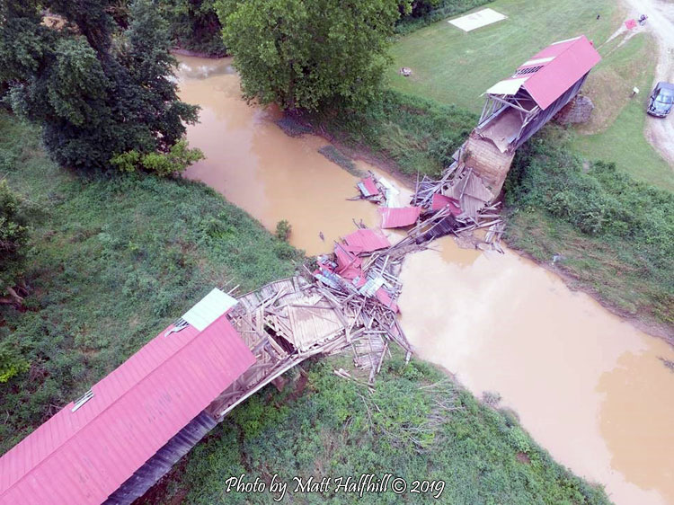 Knowlton CB Collapse Drone View - Matt Halfhill