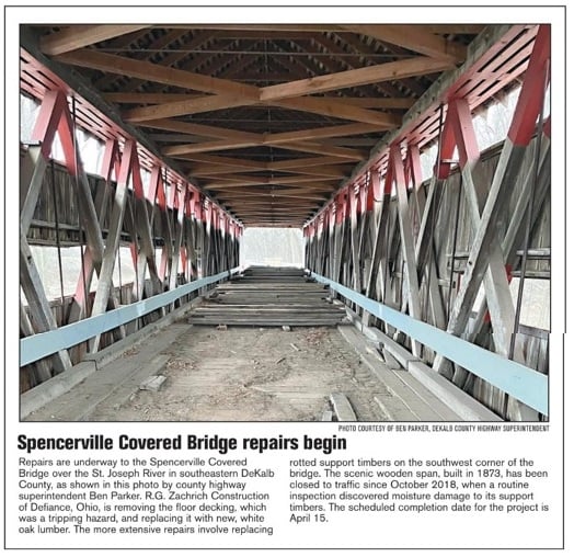 Spencerville CB repairs begin