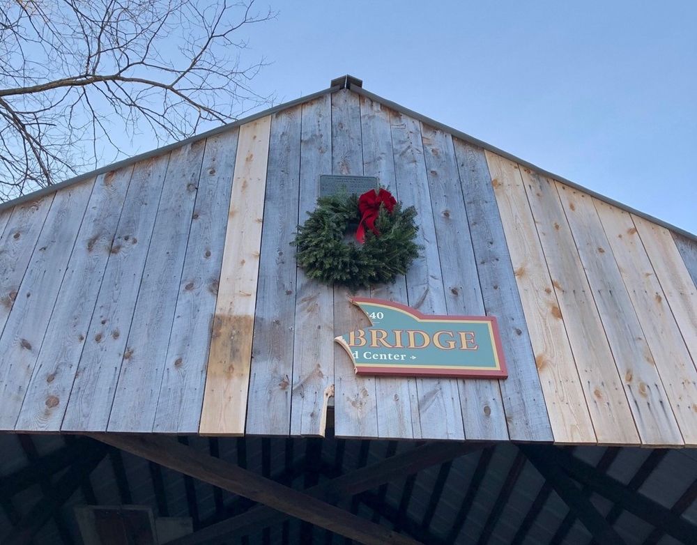 Sayer Covered Bridge-Truck approach damage 