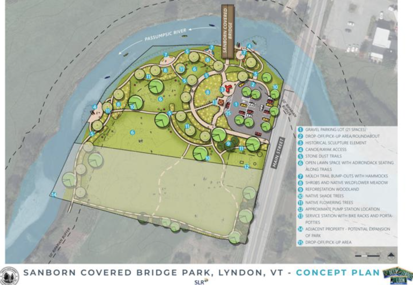 Sanborn Covered Bridge park concept