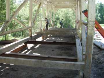 Greenbanks Hollow Renovation Photo by Mert Leonard, August 4, 2002