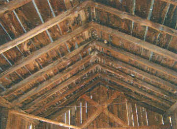 East Fairfield Covered Bridge Rafters and Roof Boards