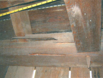 East Fairfield Covered Bridge Crossbeam Failed Connection