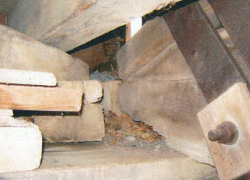 East Fairfield Covered Bridge Bottom Chord Rot of Southeast Bearing