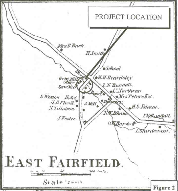 East Fairfield Covered Bridge Figure 2. Project Area in 1857
