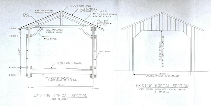 Hutchins Covered Bridge Typical and Portal Section