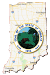 Google map of Indiana with seal