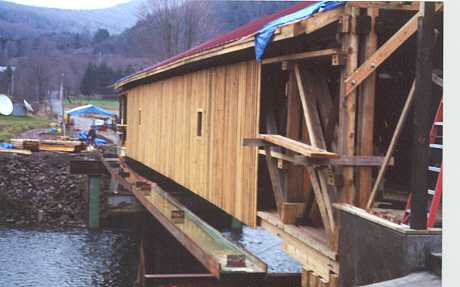 Hamden Bridge progress Photo by Irma Petras<br>November 29, 2000