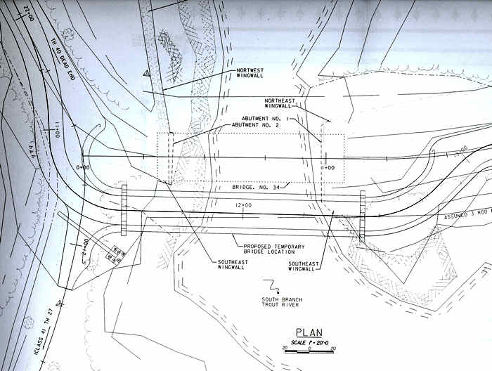 Hutchins Covered Bridge Plan View of Existing Conditions